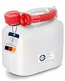 hünersdorff Kraftstoff-Kanister 811500 STANDARD 5l für Benzin, Diesel und andere Gefahrgüter, UN-Zulassung, made in Germany, TÜV-geprüfter Produktion, natur
