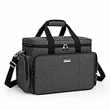 BAFASO Make Up Organizer Tasche, Kosmetik Aufbewahrung für Make Up, Große Kosmetiktasche für Make Up Set, Kosmetikkoffer für Damen, Kosmetik Organizer für Unterwegs, OHNE ZUBEHÖR, Schwarz