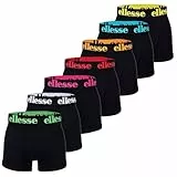 Ellesse Herren Boxer Shorts, 7er Pack - Yema 7 Pack Boxer Shorts, Logo, Cotton Stretch Schwarz/Multi2 L