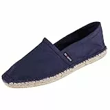 Japanwelt Espadrilles Unicolor Canvas Marineblau Damen und Herren Größe 42 Unisex Leinen Slipper