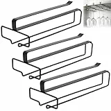 Mumjooyi Weinglashalter Weingläser Halter Gläserhalter zum Aufhängen 3 Stück Unter Schrank Hängendes Weinglasregal für Hausbar Küche Bar Restaurant Schwarz Gläserhalter Hängend