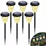 Moxled 1 Stück Solarlampen für Außen, Warmweiß Solarleuchten Gartendeko, IP65 Wasserdicht Solar Gartenleuchten für außen Garten, Balkon, Terrasse, Rasen, Wege, Hof