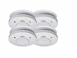 4er-Set SMARTWARES Rauchmelder mit 10 Jahres Batterie - VDs Zertifiziert + Stummschaltfunktion