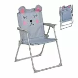 Relaxdays Kinder Klappstuhl, Campingstuhl mit Maus-Motiv, HBT: 51,5x36x37,5 cm, Picknickstuhl outdoor, Faltstuhl, bunt
