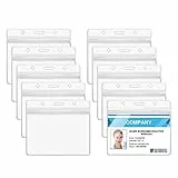 Vicloon Ausweishüllen, 10 Stück Ausweishalter Transparente Kartenhülle Wasserdichten Kartenhalter Kartenhüllen Horizontal Ausweiskarte Schutzhülle ID Card Holder