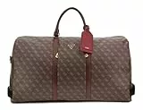 GUESS Pisa Double Zip Weekender Brown/Ochre/Burgundy