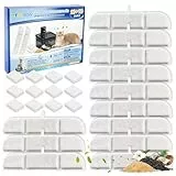 24 Stück Trinkbrunnen für DownyPaws Katzenbrunnen,12 Pack Ersatzfilter Aktivkohle Medizinalstein Ionenaustauschharz für Katze kabellos Filter und 12 schwämme Filter für 2.5L Trinkbrunnen (DPWFP6)