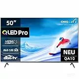 CHIQ 50QA10 50 Zoll(126 cm) 4K UHD QLED Smart Google TV,HDR10,DLG 120Hz*(Software-Enhanced), mit VRR & ALLM, Dolby Audio,Chromecast,Kompatibel mit Apple AirPlay,Integrierter Google Assistant
