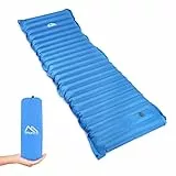 MSPORTS Camping Isomatte Premium, Schlafmatte Ultraleichte Isomatte für Outdoor mit Fußpresse Pumpe Feuchtigkeitsbeständig für Wandern Backpacking Camping Strand (Königsblau)