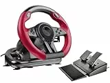 Speedlink TRAILBLAZER Racing Wheel – Gaming Lenkrad für PC, PS4, PS3, Xbox One, Xbox Series, Switch, PC Lenkrad mit Pedalen und Schaltung, Schaltwippen und Schaltknüppel, Force Feedback, schwarz-rot