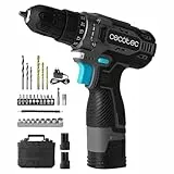 Cecotec Akkuschrauber mit 2 Akkus 16V und 2000mAh PowerForce 1620 Easy Hand. 2 Geschwindigkeitsstufen bis 1500 U/min, Drehmoment von 38Nm, einstellbar in 25+1 Stufen, inklusive Koffer und Zubehör
