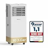 Mobile Klimaanlage 9000 BTU, Klimaanlage Mobil mit Abluftschlauch, Mobiles Klimagerät leise 55dB, mit Timer