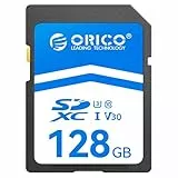 ORICO SD Karte 128GB, UHS-I, C10, U3, V30, Full HD, 4K, Memory Card Lesegeschwindigkeit bis zu 100 MB/s, SDXC Speicherkarte für Canon, Nikon, Sony, Fujifilm DSLR-Kameras und Spiegellose Kameras – SD30
