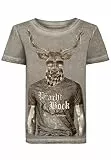 Stockerpoint Trachtenkids Unisex Prachtbock Jr. Trachtenshirt, Stein, 116 EU