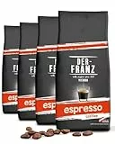 Der-Franz Espresso Kaffee, ganze Bohne, 4 x 1000 g