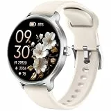 Smartwatch Damen Herren Rund, 1.27' AMOLED Smart Watch mit Telefonfunktion, Fitnessuhr Damen mit Pulsuhr Schlafmonitor Schrittzähler, 120+ Sportmodi, IP68 Wasserdicht Sportuhr für Samsung iOS Android