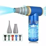 Kica JetFan 2 Elektrisches Staubgebläse – Wiederaufladbare Druckluftspray Alternative, Handheld Air Duster, Mini Staubbläser für Laptop, Tastatur, Auto, Sofa, Bürogeräte, 22500-101000 U/min – Blau
