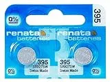 2x Renata 395 Uhrenbatterien