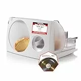Emerio Allesschneider'Made in EU' MS-125000, Edelstahl Messereinheit in Deutschland produziert, einstellbar 0-17mm, BPA frei, platzsparend klappbar, mit Sicherheitsschalter, Eco 100Watt, Weiß