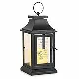 Romadedi Grablaterne Wetterfest Geschenk für Trauer - Outdoor Schwarz Metall Laterne mit Led Kerzen für Friedhof Beileid Beerdigung Memorial Anniversary Gedenken Urnengrab