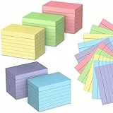 1000PCS Karteikarten Set, A8 Linierte Lernkarten in der praktischen Lernbox, vokabelkasten Karteikarte für Englisch Vokabeln, Formeln und Notizen