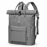 KALIDI Rucksack Damen Rucksack Herren Tagesrucksack mit Laptopfach, Unisex Modern Rolltop Rucksack Daypack, Wasserdichter Schulrucksack,Lässiger Backpack Schule Freizeit Uni Arbeit