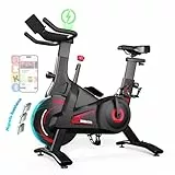 Bluearth Self-Powered Heimtrainer Fahrrad, leise Magnetischem Widerstand,max. 150KG, verstellbarer Widerstand & Smart-App mit Immersivem Erlebnis, Klassisches-Schwarz