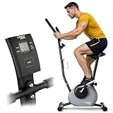 TREX SPORT Heimtrainer Fahrrad TX-250MB JOLT | Cardio Fitnessbike & Hometrainer für zuhause | Mechanisches Ergometer mit LCD-Display, Pulssensoren, 5 Sitzhöhen, bis 100 kg, Grau