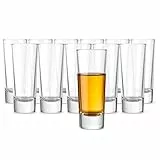 Glasmark KROSNO 1992 Schnapsgläser Shotgläser mit Schwerem Boden Set 12 Stück 65 ml Transparent Spülmaschinenfest