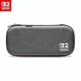 PowerA Slim Case für Nintendo Switch 2 - Dunkles Heidengrau, offiziell lizenziert, Schutzhülle, Platz für 10 Softwarekarten, gepolsterter Displayschutz, integrierter Standfuß