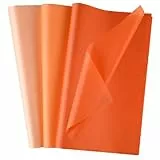 Morcheiong 60 Blatt orangefarbenes Seidenpapier, mehrfarbig, Kunst, Geschenkverpackung, Seidenpapier, Großpackung für DIY, Geburtstag, Halloween, Erntedankfest, Hochzeit, Urlaub, Handwerk, Dekoration,