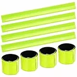 O-Kinee Reflektorband 8 pcs，Schnapparmband Reflektor，Reflektorbänder Schnapparmbänder reflektorband Klatscharmband Sicherheitsband für Jogger und Radfahrer(Grün 8pcs)