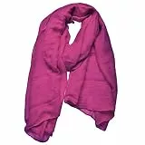 Outrip Damen Baumwollschals Damen Leichter Weicher Modeschal Hals Fester Wickelschal (ZBirdPink)