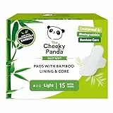 The Cheeky Panda Damenbinden aus Bambus mit Flügeln – Normal – 15 Binden – Superabsorbierend und Plastikfrei!