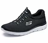 Skechers Damen Summits 12980 Turnschuhe, Black Mesh/ White Trim, 40 EU