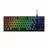 HyperX HX-KB7RDX-US Alloy Origins Core, RGB Mechanische Gaming Tastatur, Tenkeyless, Red switches (US layout), Schwarz