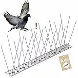6 Stück Vogelschreck Vogelabwehr Spikes, Taubenschutz aus Hochwertigem, Korrosionsbeständigem Edelstahl, Vogelschutz für Balkon, Dachgärten oder Sichtschutzwände (1.5 m)