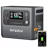 AFERIY 1200W Tragbare Powerstation, 1008Wh LiFePO4 & 1Std Schnellladung, 12 Ausgänge, UPS Funktion, Reine Sinuswelle 230V, APP Mobile Stromversorgung für Outdoors Camping, Garten & Notfall 2025 Neue