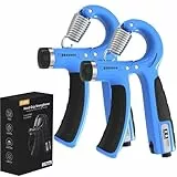 Handtrainer,2er-Set Handtrainer Unterarmtrainer,Verstellbarer Griff 5-60 kg,Hand Unterarm Trainingsgerät,Grip Griffkraft Trainer,Rutschfester Griff,Für Sportler und Wiederherstellung der Hand