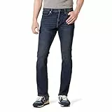 Amazon Essentials Herren Jeans, Slim-Fit-Stretch, Bootcut - Auslauffarben, Dunkle Waschung, 34W / 32L