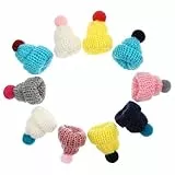 Supvox Mini StrickmüTzen 10 StüCk - WeihnachtsmüTzen FüR Diy Projekte Handarbeitswolle FüR Puppen Und Dekoration Bunte Mini HüTe FüR Festliche AnläSse