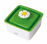 Catit 43735W Flower Fountain MINI, Blumentrinkbrunnen Mini für Katzen, 1,5L, weiß/grün