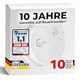 Rauchmelder 10er Set mit 10 Jahre Garantie BSI Zertifiziert nach DIN EN14604 inkl. 9V Batterie Rauchwarnmelder Brandmelder Feuermelder