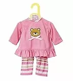 Dolly Moda, Puppen-Pyjama mit Bärchenmotiv für 39-46 cm große Puppen, 870075 Zapf Creation