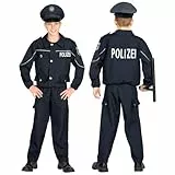 W WIDMANN MILANO Party Fashion - Polizei Kinderkostüm, Deutscher Polizist Outfit mit Oberteil, Hose und Mütze