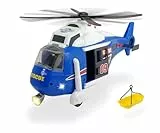Dickie 203308356 Toys Spielzeughelikopter mit batteriebetriebenen Drehpropeller, Helikopter mit beweglicher Seilwinde, inkl. Trage, Licht & Sound, Batterien enthalten, 41 cm, ab 3 Jahren, Gelb