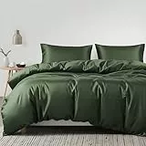 LINENWALAS 3-teiliges Bettbezug-Set aus 100% Tencel mit Reißverschluss & Eckbändern – weichste, kühle Eukalyptus-Bettwäsche, perfekt für die Hautpflege(Avocadogrün, Kaiser 3-teiliges Bettbezug-Set)