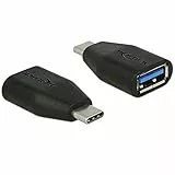 Delock Adapter USB Type-C Stecker  USB 3.0 A Buchse Schwarz