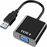 SZJUNXIAO USB-auf-VGA-Adapter, USB 3.0/2.0 Konverter HD 1080P Video Grafikkabel für PC, Laptop, TV - Kompatibel Mit Windows XP/7/8/8.1/10 (Nicht für Vista, Linux, Chrome)