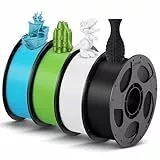 ANYCUBIC Refill PLA und Spool Kit 4KG, 1,75mm Filament 3D-Druckmaterialien mit Hoher Fließfähigkeit, Neatly Wound, Intelligente Identifikation, Schwarz Weiß Spring Leaf Grün Tropical Turquoise
